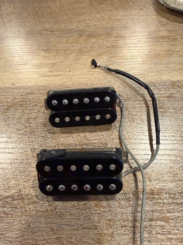 Maxon PU-2 PAF Humbucker Pickup Set, 1977, Greco, Made in Japan, Black image 1