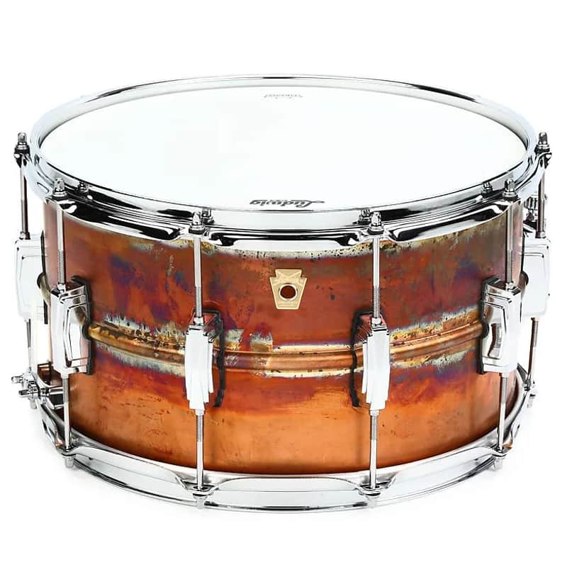 Ludwig LB508R Raw Bronze 8x14" 10-Lug Snare Drum image 1