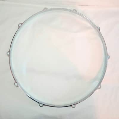 UNMARKED ALUMINUM DIECAST SNARE DRUM HOOPS SET - CHROME - FREE SHIP TO C-USA! image 5