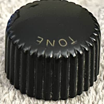 Harmony Silvertone Vintage USA Cupcake Tone Knob Black 1960s image 3