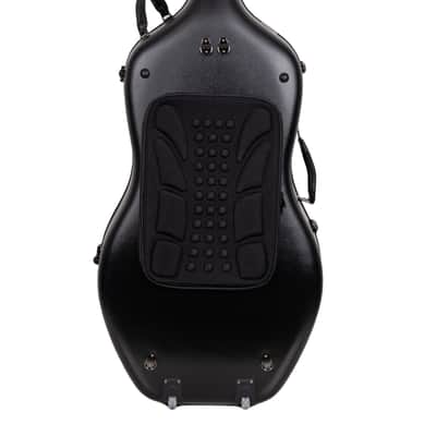 Crossrock Poly Carbon Case with Wheels fits 4/4 Full Size Cello, Includes Outside Music Pouch, 3 Handles, Detachable Straps-Black image 5