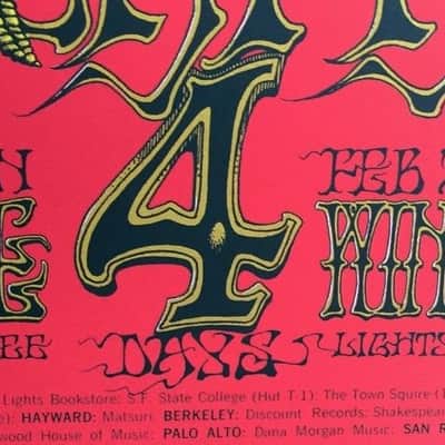 Jimi Hendrix Flying Eyeball Bill Graham Fillmore Limited Edition 1968 Concert Poster image 4