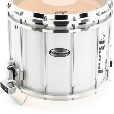 Pearl Championship Maple FFX Marching Snare Drum - 14 x 12 inch - Pure White Wrap image 2