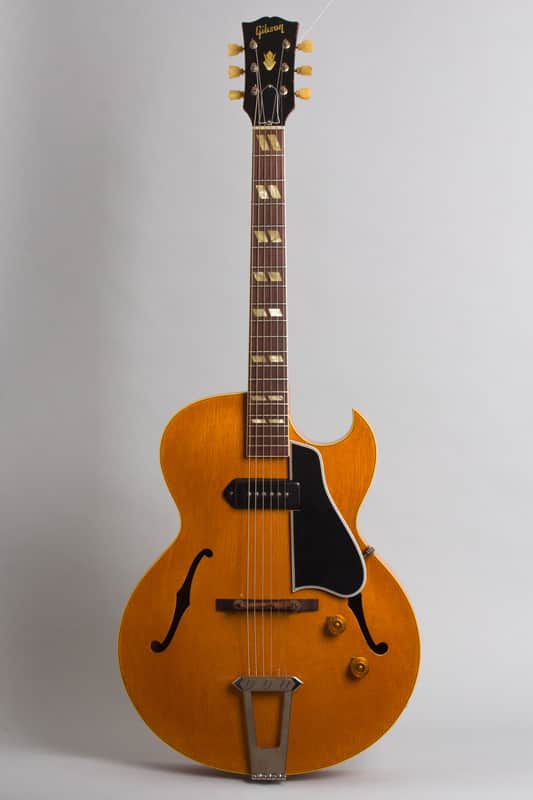 Gibson  ES-175N Arch Top Hollow Body Electric Guitar (1954), ser. #A-17919, original brown hard shell case. image 1