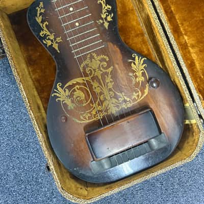 Oahu publishing company Lap steel guitar electric. 1930’s - Wood image 2