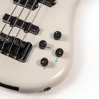 Spector White Casper 4 String Bass Owned by Rex Brown of Pantera image 8