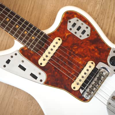 1963 Fender Jaguar Vintage Offset Electric Guitar Pre-CBS Olympic White w/hc image 8