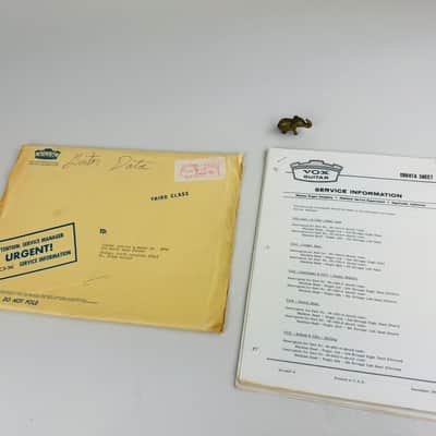 Vox Service Information Package 1968