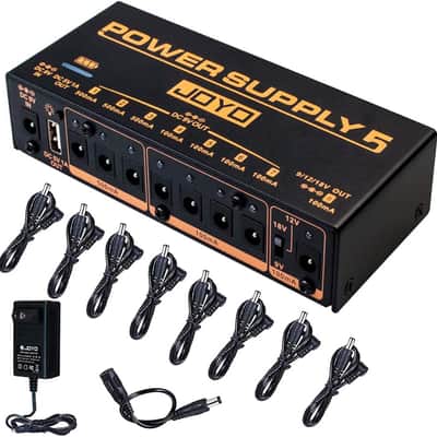 JOYO Built-in 4400mAh Rechargeable Battery Guitar Effect Pedal Power Supply 8 Outputs 9V 12V 18V (100mA, 500mA) Jacks & 5V/1A USB Port (JP-05) (Price includes the import duty to US buyer) image 1