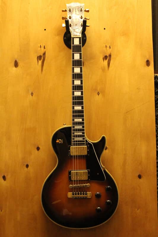 1980s Burny Les Paul Custom Guitar MIJ Tobacco Burst + Hard | Reverb