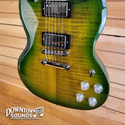 Epiphone SG Modern Figured Electric Guitar with Epiphone Premium Gig Bag - Iguana Burst image 3