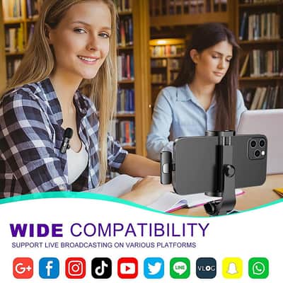 Wireless Lavalier Microphone Portable Audio Video Recording Mini Mic for iPhone Android Live Broadcast Gaming Phone Microfonoe image 5