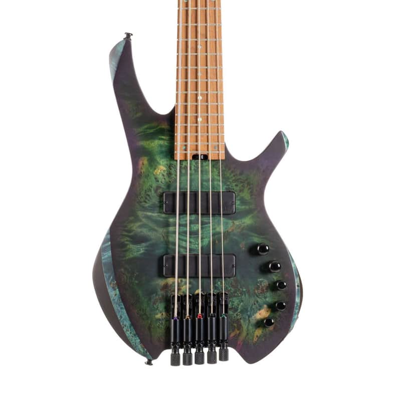 Cort SPACE5SDG Artisan Series Space 5 Bass Guitar (5-String) - Star Dust Green image 1