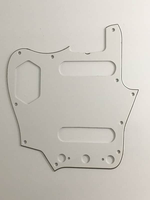 Left Handed Custom Vintage Style 3 Ply Jaguar Pickguard for Fender Jag Guitar White Black White image 1