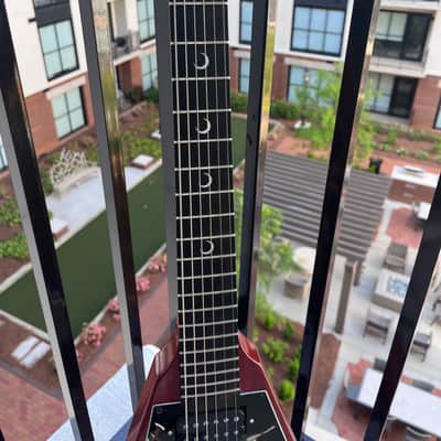 Gibson Flying V Crescent Moon 2002 - Worn Cherry image 4