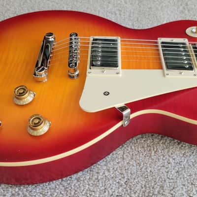 Epiphone 1959 Les Paul Standard Electric Guitar, Aged Dark Cherry Burst, Epiphone Hard Shell Case image 4