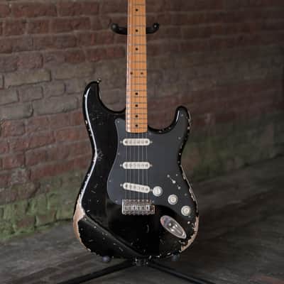Del-Tone 50s S-Style - Black - Heavy Aging image 23