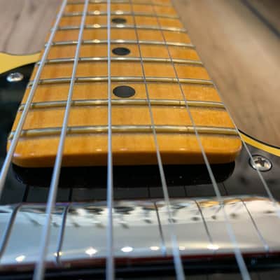 2019 Fender USA Britt Daniel Tele® Thinline Amarillo Gold & hard shell case image 13