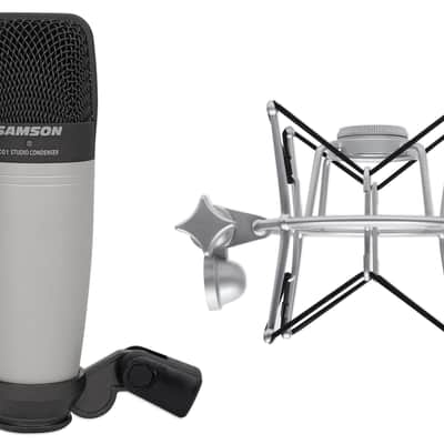 Samson C01 Studio Condenser Recording Microphone Mic + Spider Shock Mount image 1