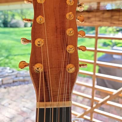 Bischoff Acoustic Guitar 9-String (not 12-String) Custom Artist Series Luthier Hand-Crafted 2013 Sunburst Adirondack Madagascar RW Excellent! image 3