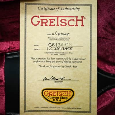 Gretsch Custom Shop USA Masterbuilt Chad Henrichsen 1955 Penguin Heavy Relic- Firebird Red over Black 2025 (UC25113955) image 6