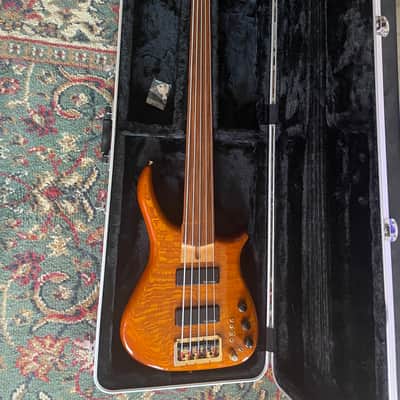 U.S. Masters Guitar Works 5 String Bass Fretless Natural image 2