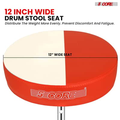 5 Core Drum Throne 3" Padded Drum Seat Height Adjustable Drumming Chair for Practice and Performance image 5