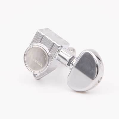 Kluson 3x3 Revolution E-Mount 90deg 20:1 ratio Tuners, Chrome image 2