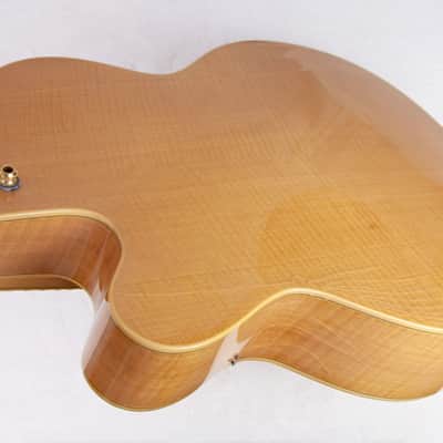 2001 HOFNER Jazzica Custom Archtop Guitar, Blonde Flamed Maple, w/Original Hofner Floating PUP, Hofner Hardshell Case image 19