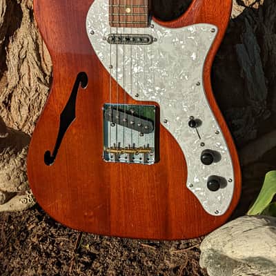 Fender Partscaster Telecaster Thinline Roasted Maple Neck Mahogany Semi-Hollow w/ Fralin Pickups image 2