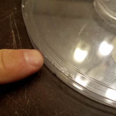 Ampex 7" R2R Take-up Supply 2400' 671 Reel Empty 1963 Clear Plastic image 5