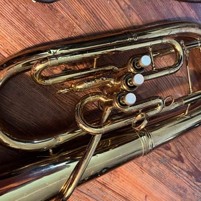 King 3/4 Tuba w/ Recording Bell - rare 1145W 1978 - Yellow Brass image 4
