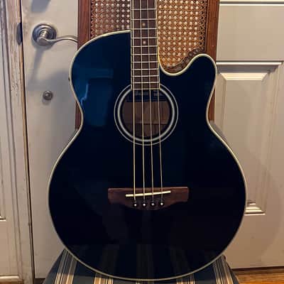 IBANEZ AEB5E-BK 4-STRING ELECTRIC-ACOUSTIC BASS GUITAR WITH A PADDED GIG BAG image 1