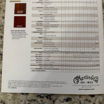 Martin Series 1 Catalog Brochure 1999 D-1 B-1 DC-1R 2R 3R D-12 1E J JC 0000 000 000C OM. 00 image 6