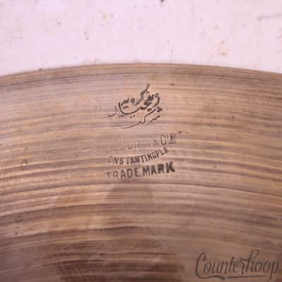 K.Zildjian&Cie Constantinople Istanbul TM#2 Stamp 13"Cymbal Hi-Hat Hand Hammered image 2