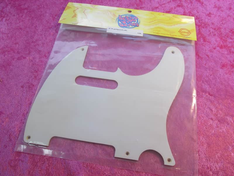 Montreux Fender telecaster aged white single ply pickguard image 1