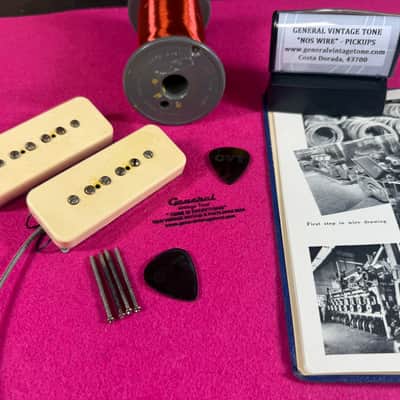 General Vintage Tone NOS Wire Ltd. "Mis 50's LTD" P90 Soapbar Pickup Set – CAB Cream Covers image 1