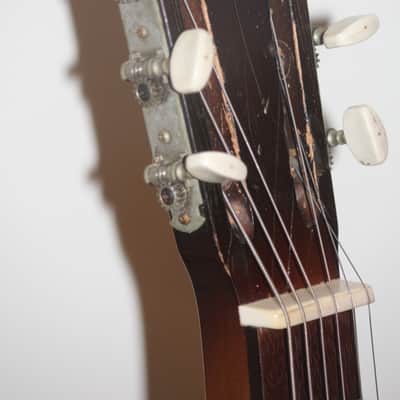 1930s -70s vintage USA Dobro resonator slide guitar nice square neck National with case image 17
