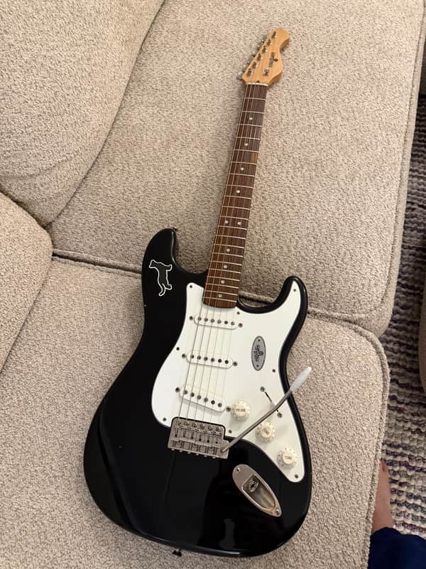 Maybach Stradovari S61 - Black White Guard Aged - | Boutique Reissue Stratocaster Guitar Swamp Ash Body Amber Pickups | CoA OHSC image 1