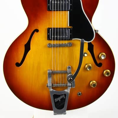 1965 Gibson ES-335 TD Vintage Semi Hollow Guitar WIDE NUT Factory Bigsby! image 5
