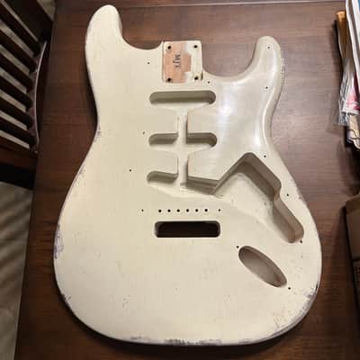 MJT Nitro Relic Stratocaster Body vintage style SSS - Antique White image 1