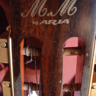 M.M. by Aria MM-20 Gypsy Jazz Guitar – Natural – Oval Soundhole – Maccaferri Style - UK image 3