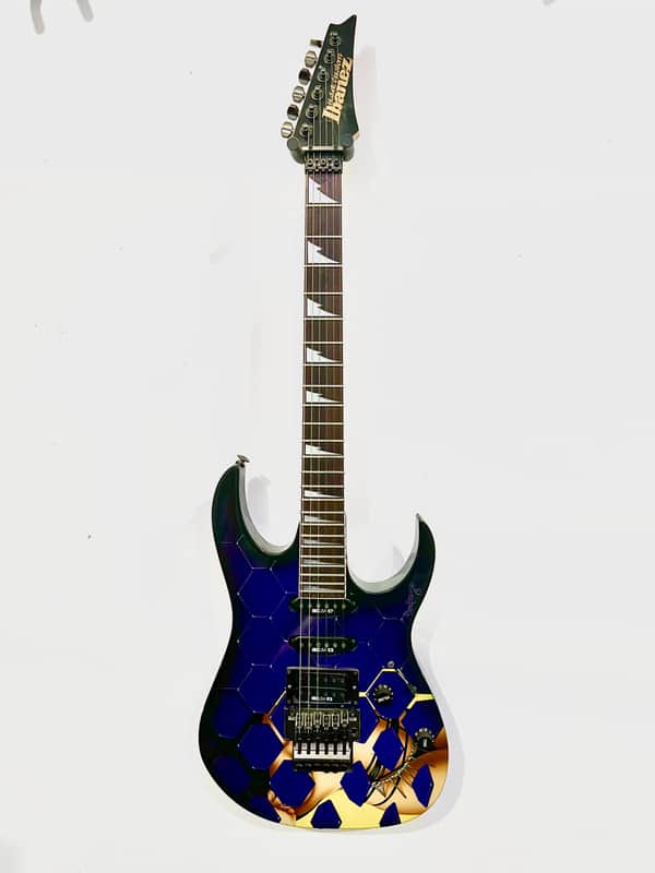 Ibanez 1991 Ibanez USA Custom UCGR1 "Surprise" by Pamelina H. – Rare Factory Sharktooth Inlays – Original IBZ/USA F3 Pickup 1991 - Custom image 1