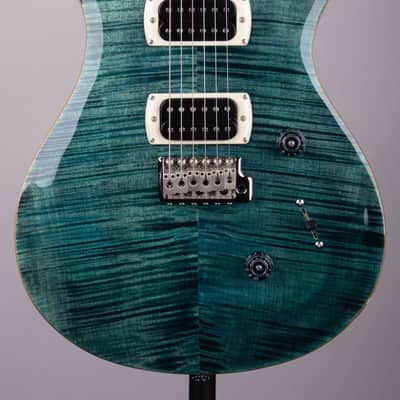 PRS SE Custom 24 Electric Guitar - Slate Blue - Flame Maple Top with Gig Bag image 1