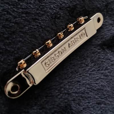 Gibson ABR-1  Gold Plated Bridge with Nylon Saddles for Hollow  Body, Semi-Hollow and Solid Body Guitars. image 4