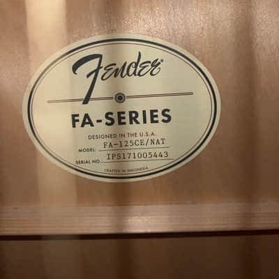 Fender FA-125CE 2018 - Present - Natural image 4
