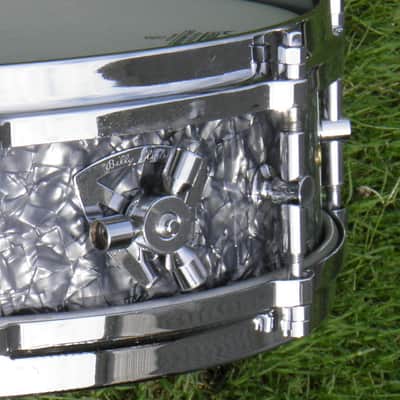 Lang Snare Drum 4x14 1980s - Black Diamond Pearl image 9