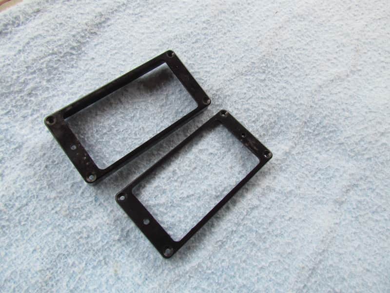 Dimarzio USA Pickup Surrounds Black Neck & Bridge Position Pickup Rings Dimarzio USA Pickup Surrounds Bridge & Neck Positions image 1