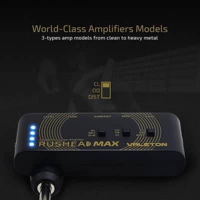 Valeton Rushead Max USB Chargable Portable Pocket Guitar Bass Headphone Amp Carry-On Bedroom Plug-In Multi-Effects image 2