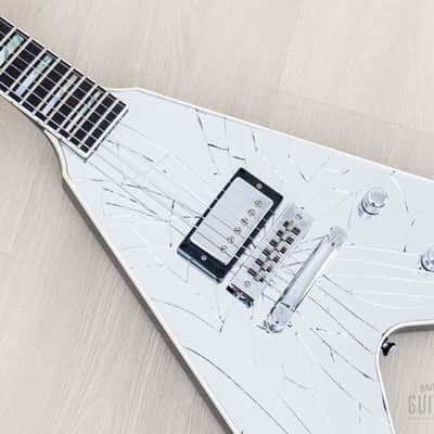 2011 Washburn Custom Shop Limited Edition Paul Stanley PSV 2200 Cracked Mirror Flying V, Near-Mint w/ Case image 7